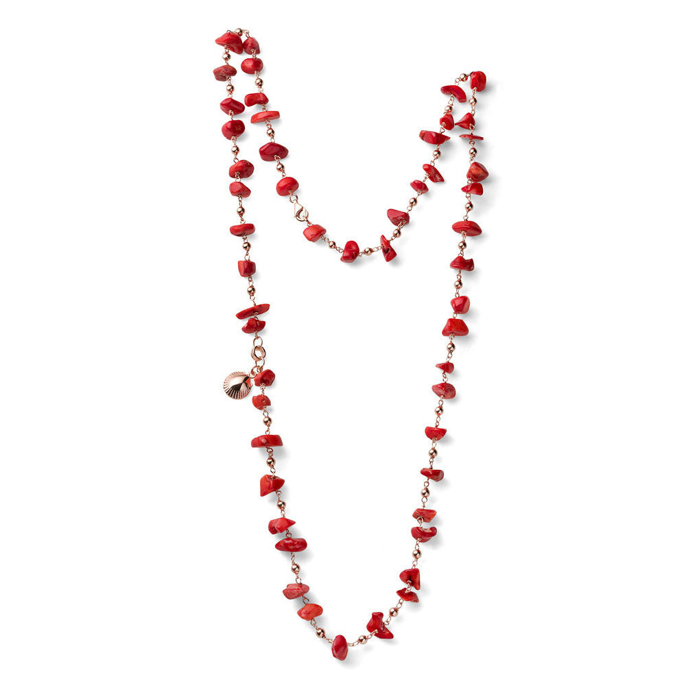 COLLANA ARGENTO ROSE' 925 E CALCITE ROSSO