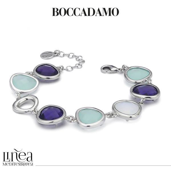 MODUL-ARMBAND MIT MILCHWEISSEN, MILCHWASSER- UND LILA KRISTALLEN