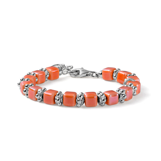 BRACCIALE DONNA RIVIERA CERAMICA SWEET E FIORI ARGENTO