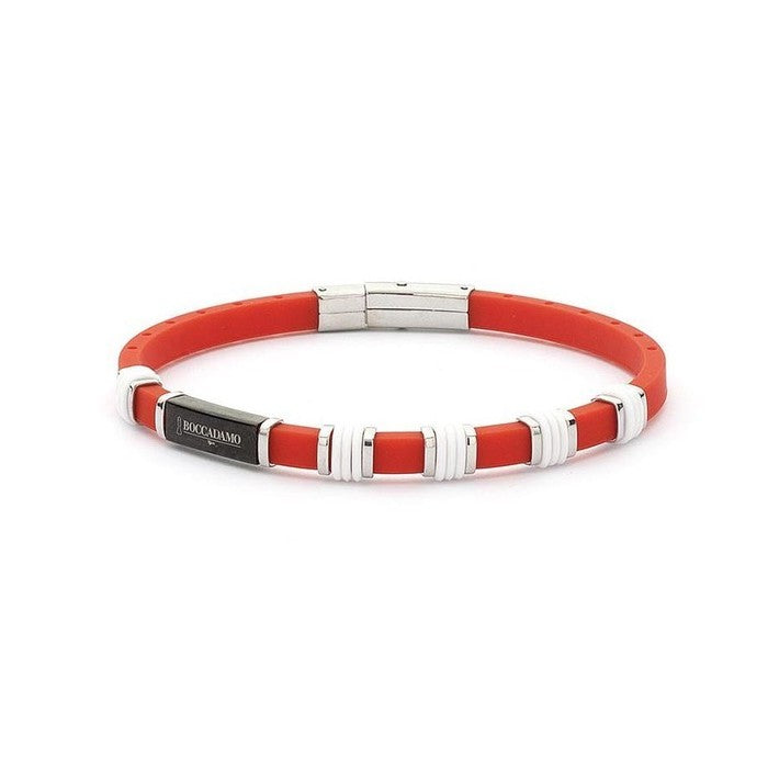 BOCCADAMO-ARMBAND AUS GUMMI UND STAHL