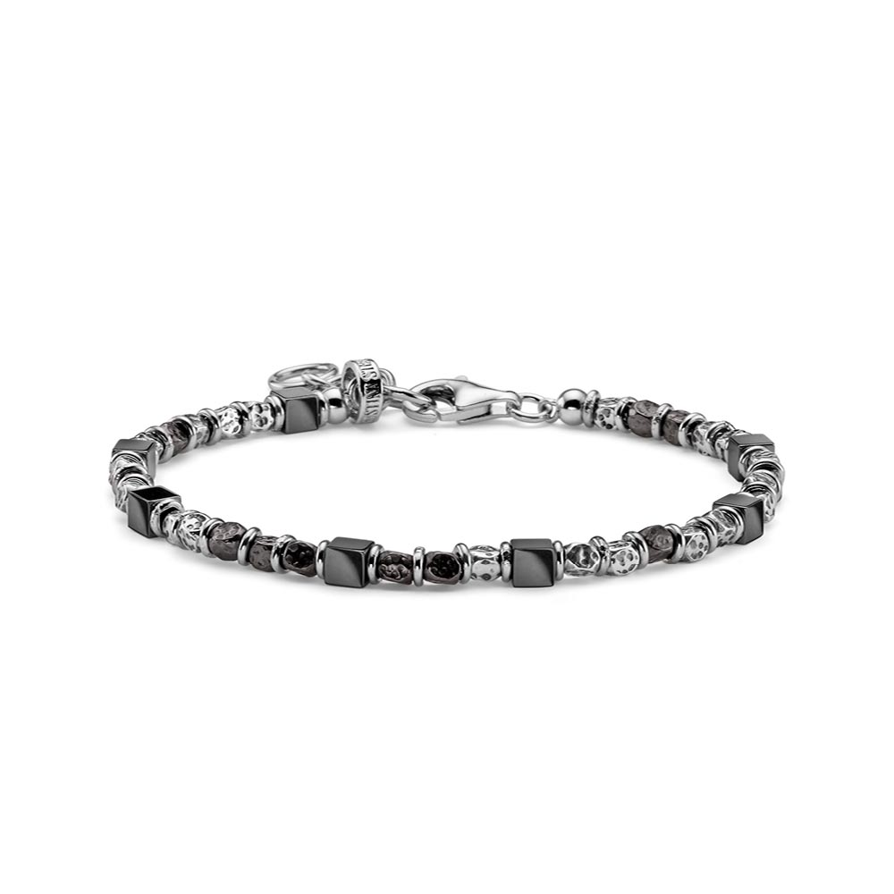 BRACCIALE UOMO URBAN SOUL EMATITE E ARGENTO