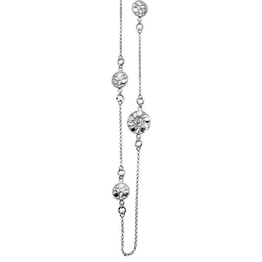 COLLANA LUNGA DONNA MEDICI IN ARGENTO 90cm